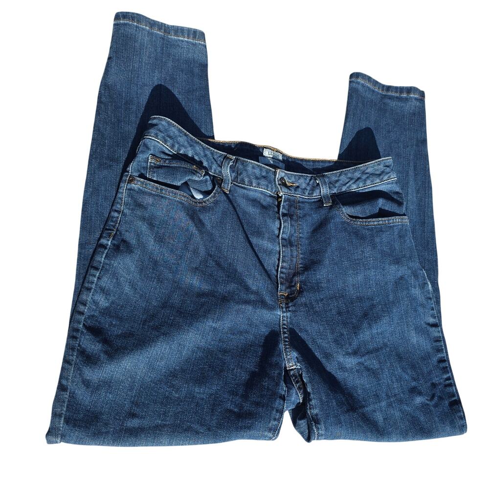 L.L. Bean Classic Fit Jeans Dark Wash Size Womens 14 Reg
